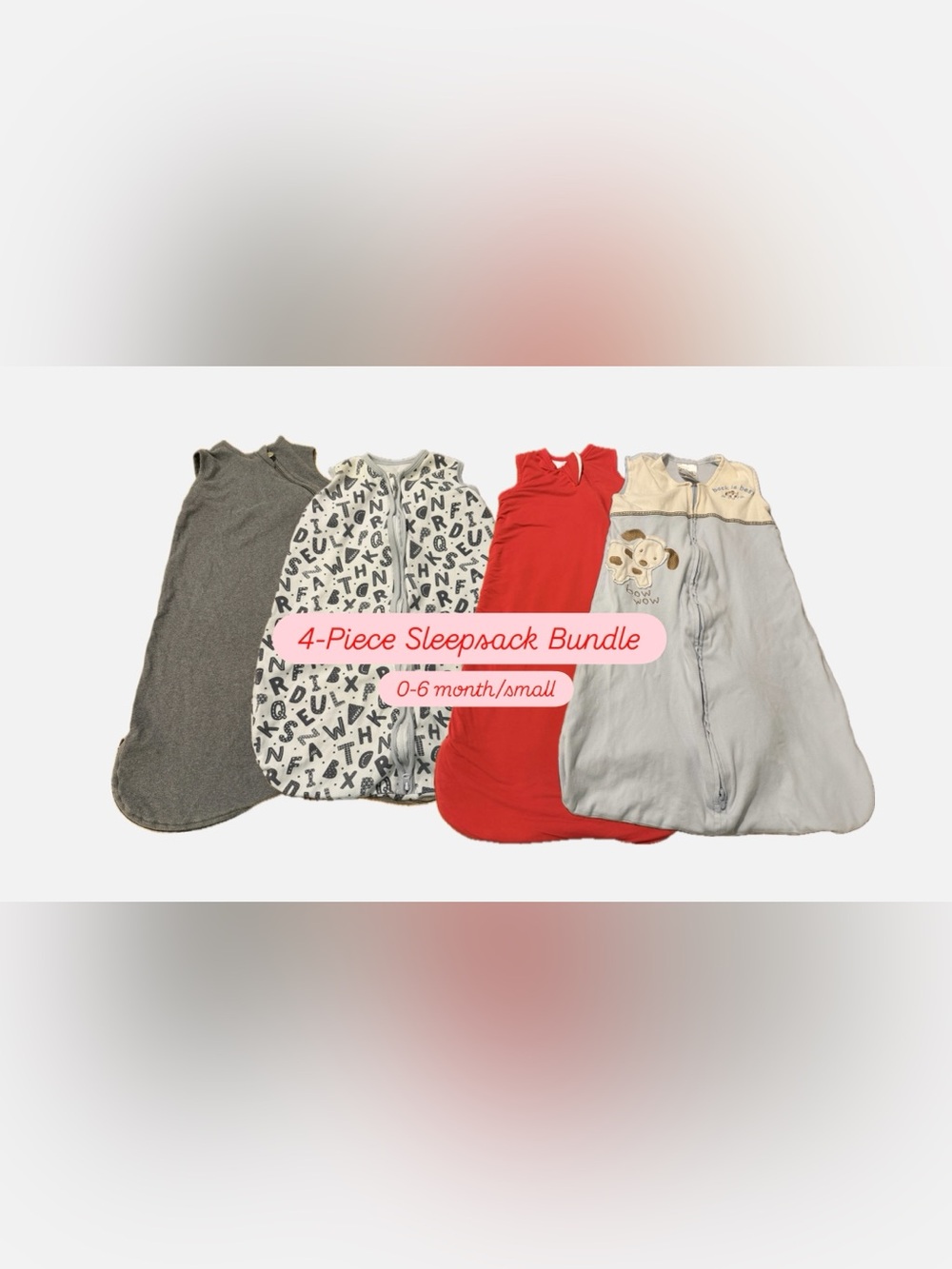 Baby Sleep Sack Bundle 0-6M Small | Burtโs Bees HALO HAPIU Cute Castle | 4pc
